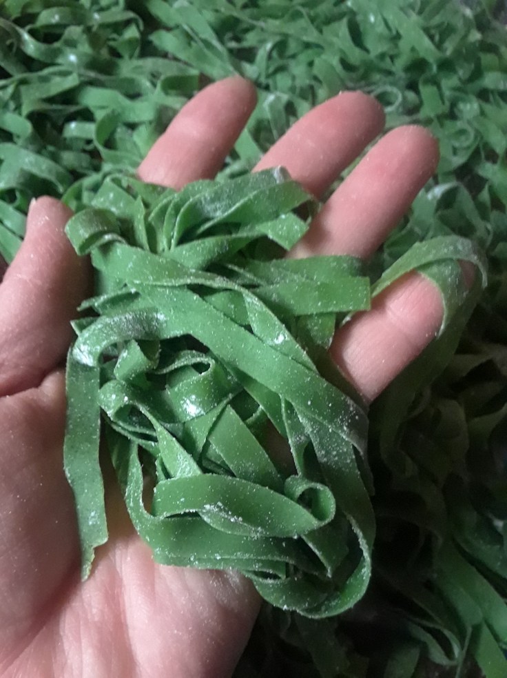 pasta made from poke sallet